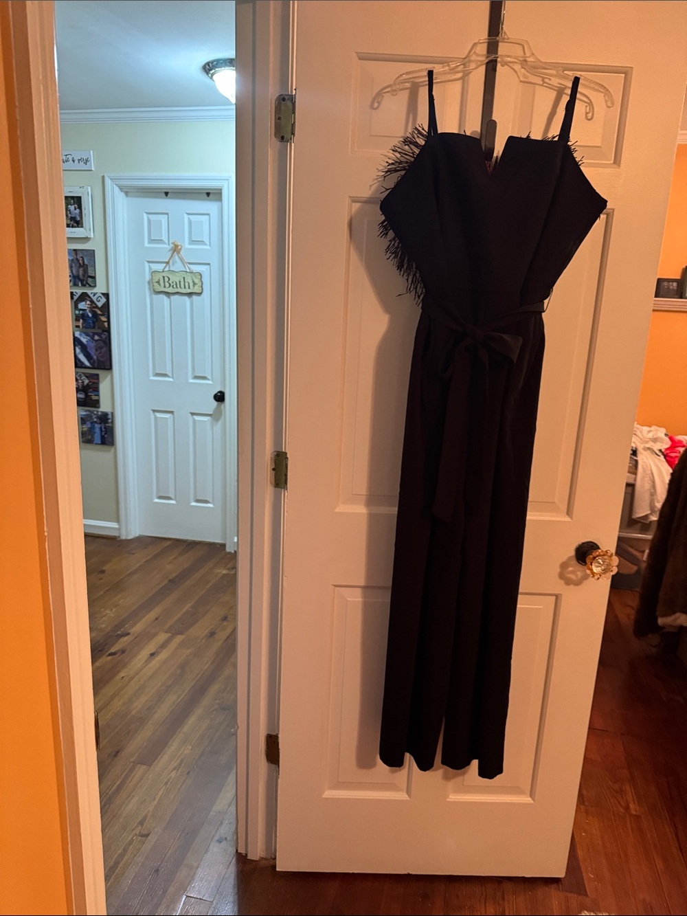 H&M Black Strap Jumpsuit with Waist Tie